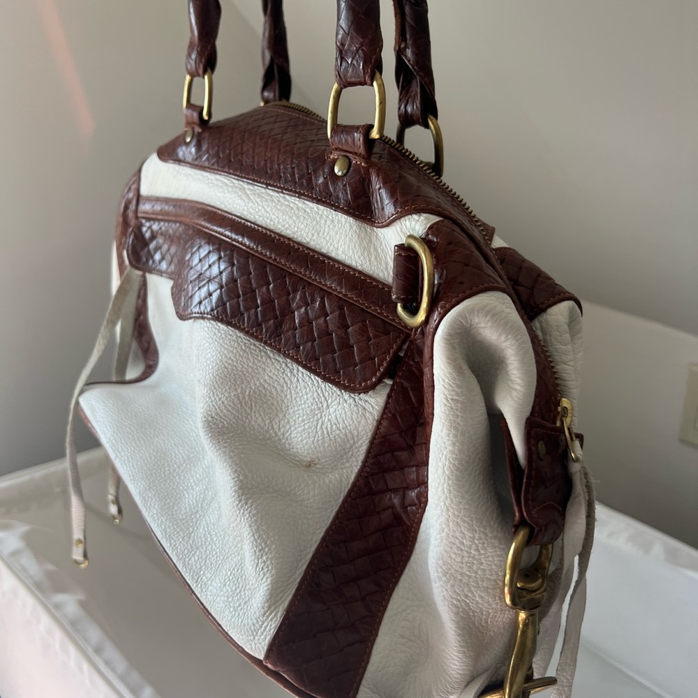 Rebecca Minkoff White and Brown Leather Handbag